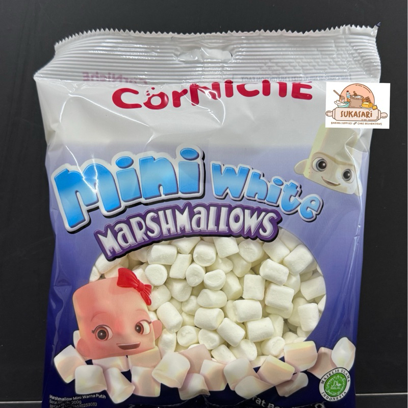 

Corniche Marshmallow Mini white 200gr Marshmalow Putih snow white