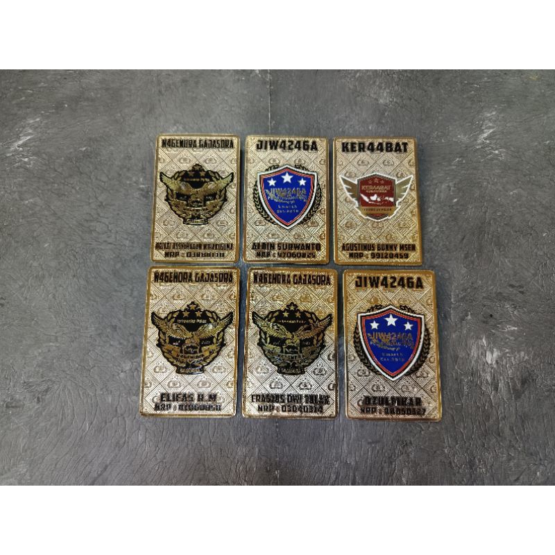 

plat lencana id card custom hanya plat saja