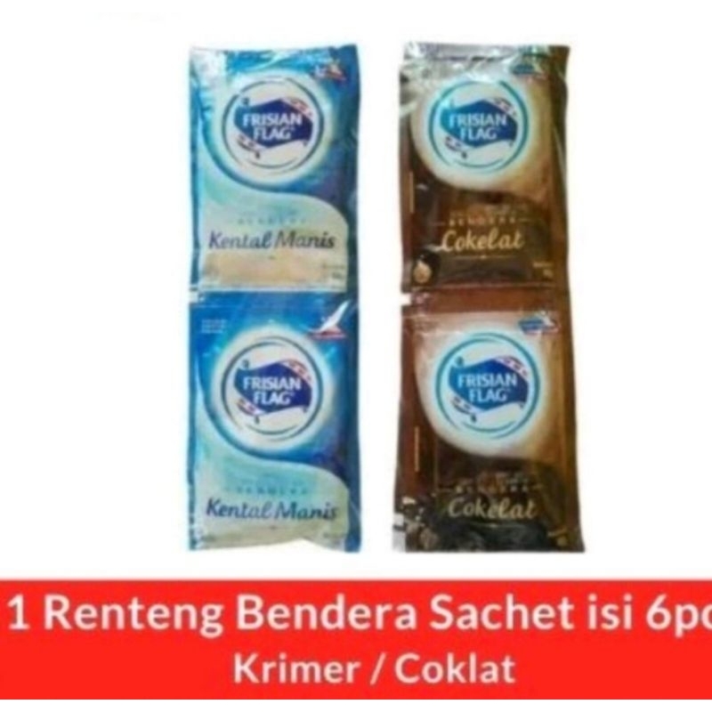 

Frisian Flag sachet kental manis/coklat 38g ( 1Rcg isi 6pcs)