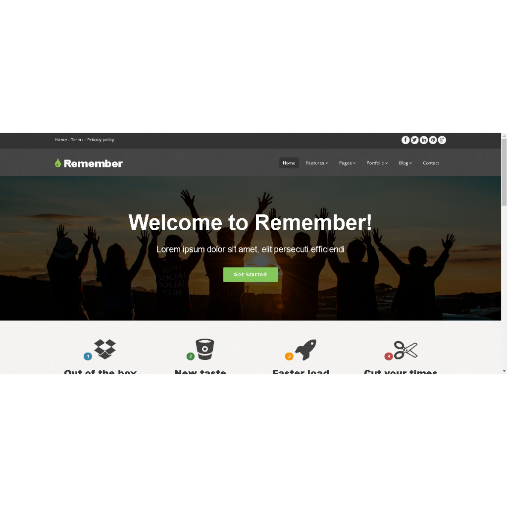 Template Web Company Profile Green