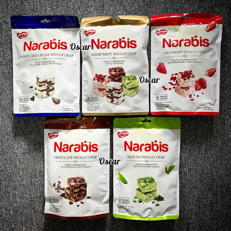 

Narabis Assortment Nougat Crisp 90g Mix 4rasa naraya