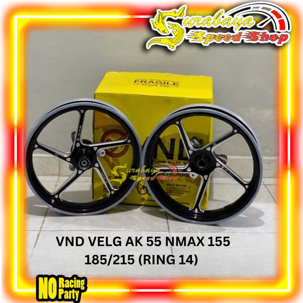 VND Velg Racing AK 55  Nmax155 Nmax Old Ukuran 185 / 215 Ring 14 ORIGINAL VND RACING
