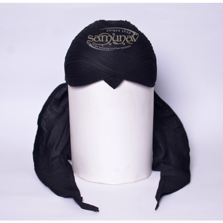 Blangkon Lipat Jogja Sliwir Hitam Polos