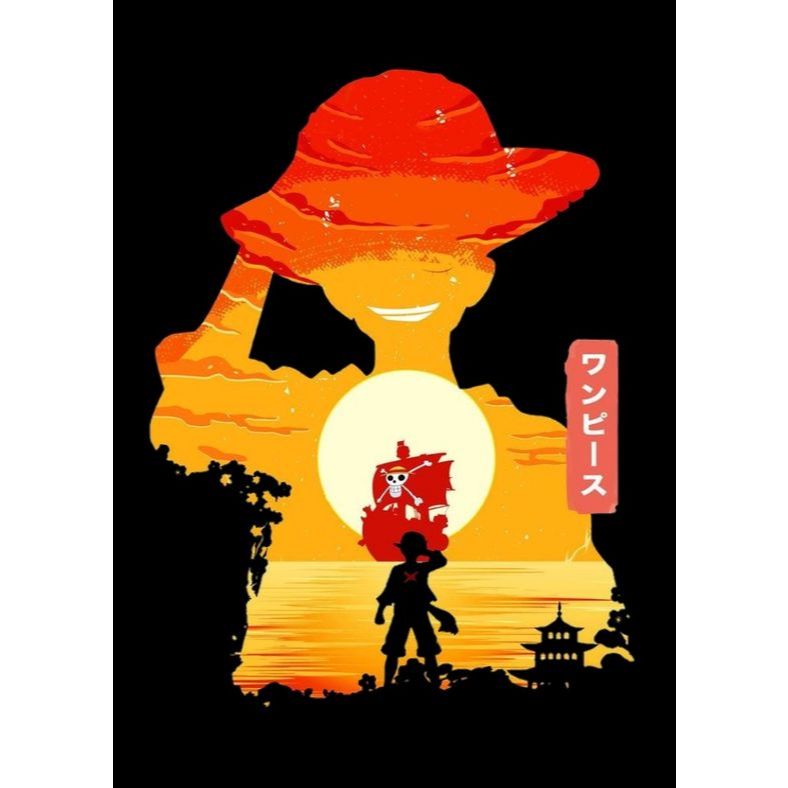 SABLON DTF AJAIB MUDAH DAN PRAKTIS BISA SATUAN - LUFFY SUNSET