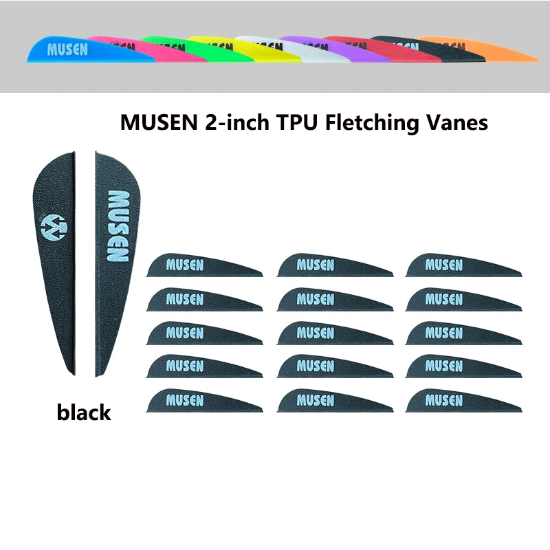 Musen Rubber Vanes Parabolic 2 inch Vanes Karet Anak Panah