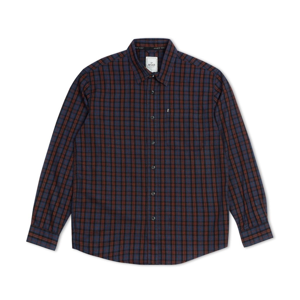 Kemeja Original MGEE - Kemeja Kerja Lengan Panjang Original MGEE Texas CKKR 027 Navy