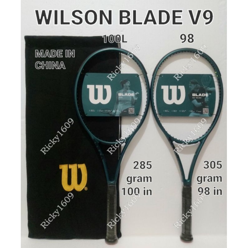 RAKET TENIS WILSON BLADE 98 V9 - WILSON BLADE 100L V9 - WILSON BLADE 100UL V9 - WILSON BLADE 104 V9 