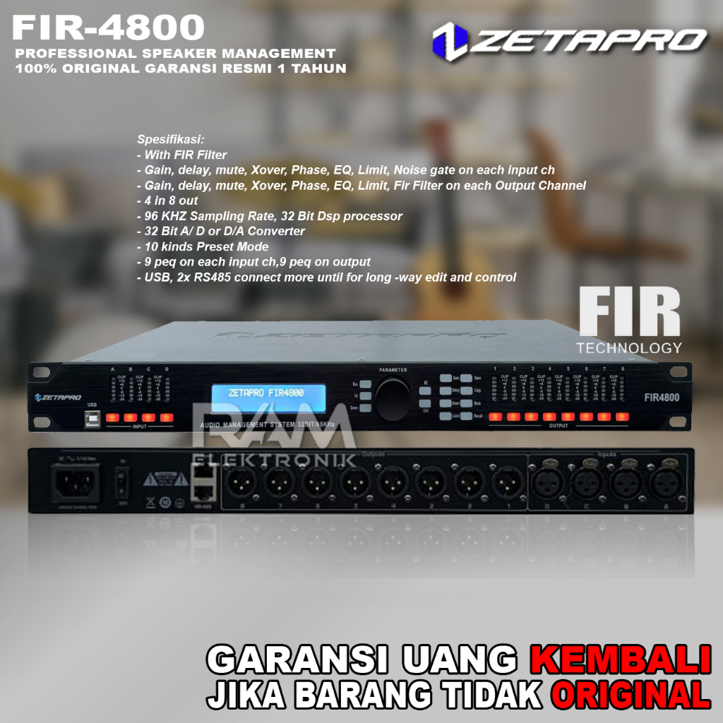 DLMS Speaker Management ZETAPRO FIR4800 | FIR 4800 Original Garansi Resmi