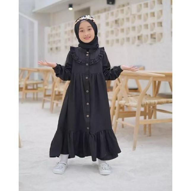 Baju Gamis Anak Perempuan Terbaru Gamis Crinkle Modelan Terbaru 2024