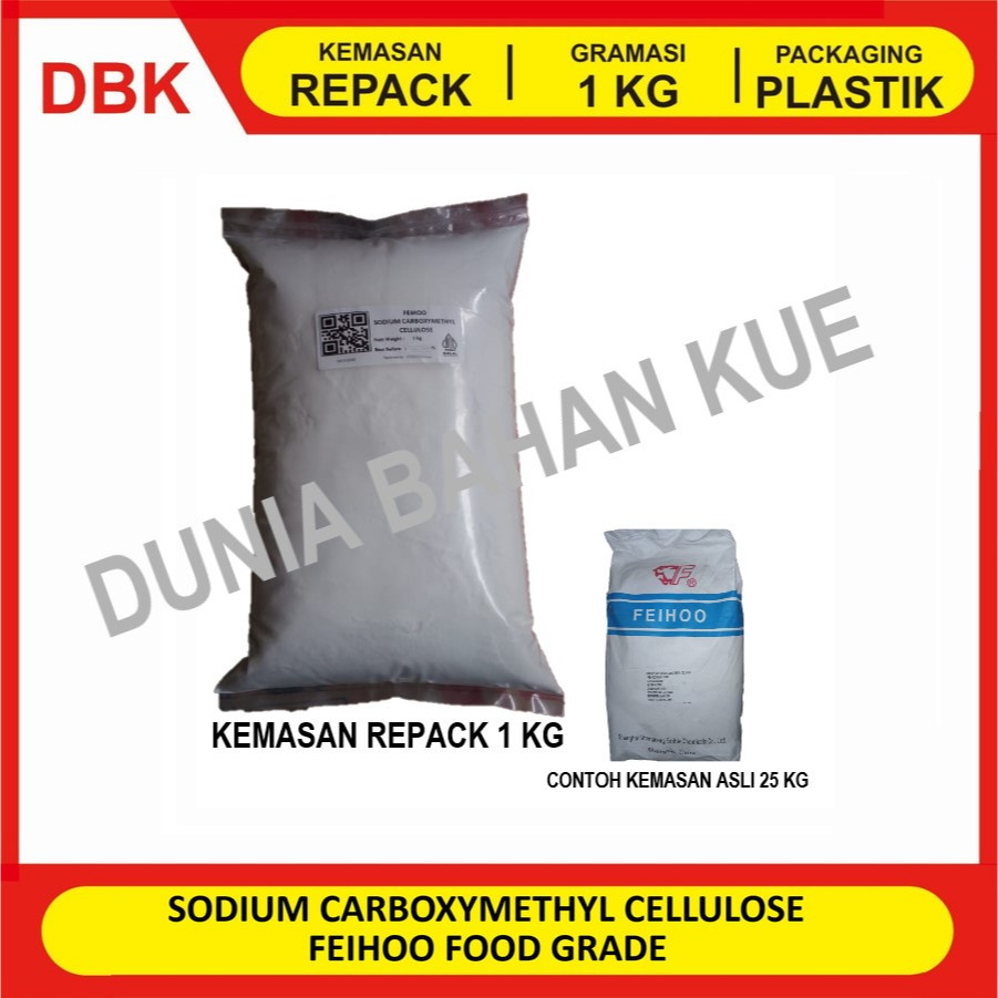 

SODIUM CARBOXYMETHYL CELLULOSE CMC FEIHOO - REPACK 1 KG