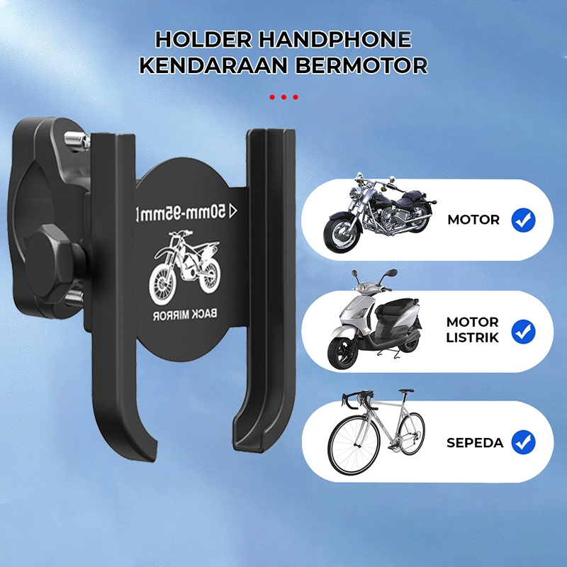 Paduan aluminium Holder hp sepeda motor /Stand Phone Holder Motor/Bicycle Holder Hp/holder hp motor/