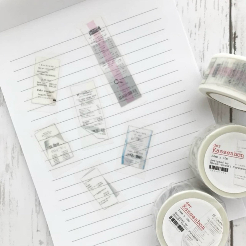 

[Sample per meter] Hacchi der Kassenbon Masking Tape Washi