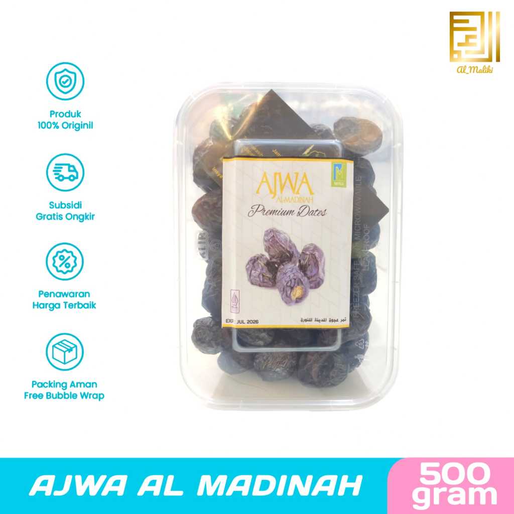 

Kurma Ajwa 500gram I Kurma Nabi Madinah Asli Thinwall