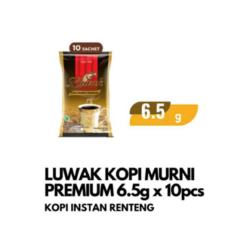 

LUWAK KOPI MURNI PERMIUM RENCENG 10pcs