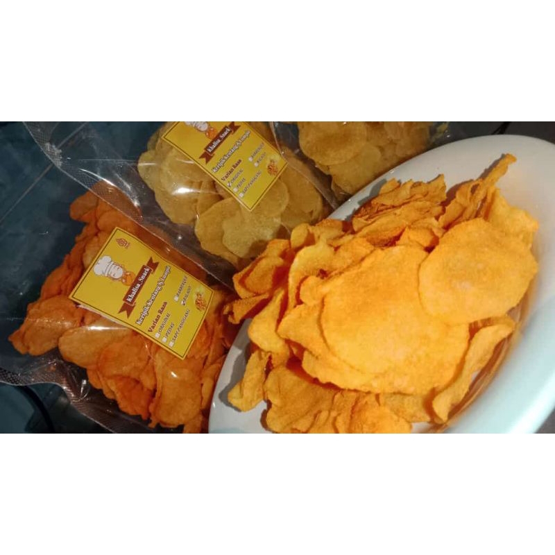 

keripik kentang Serut | rasa Balado , Barbekque , Sapi panggang , Pedas ,Original | berat bersih 85g