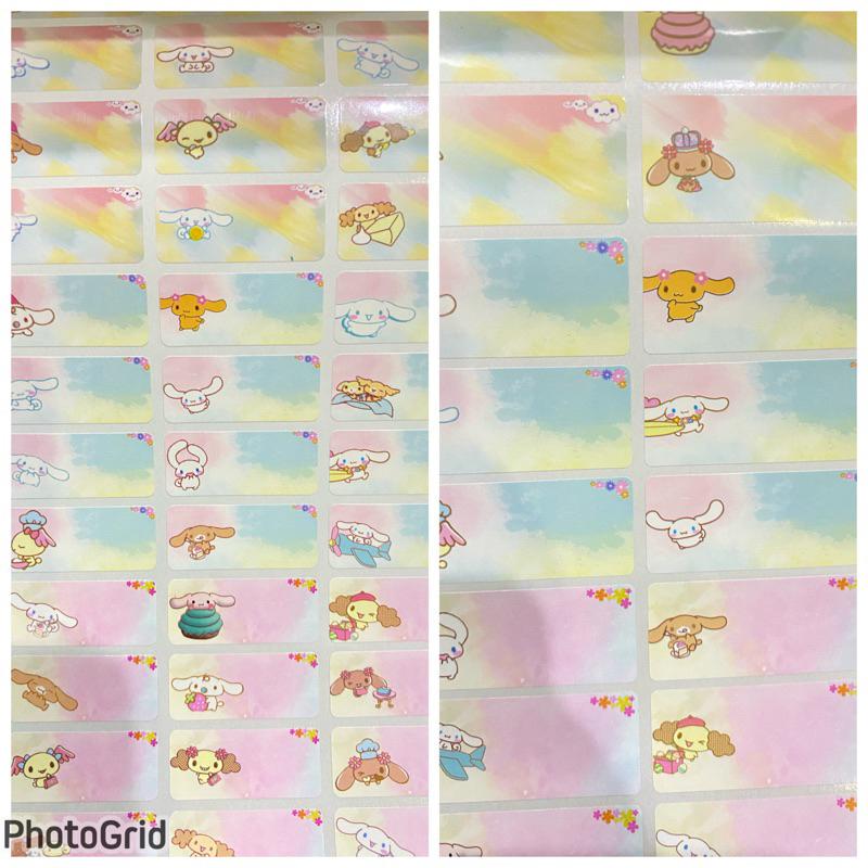

Label nama CINNAMOROLL AKD CINAMOROL label tahan air / waterproof