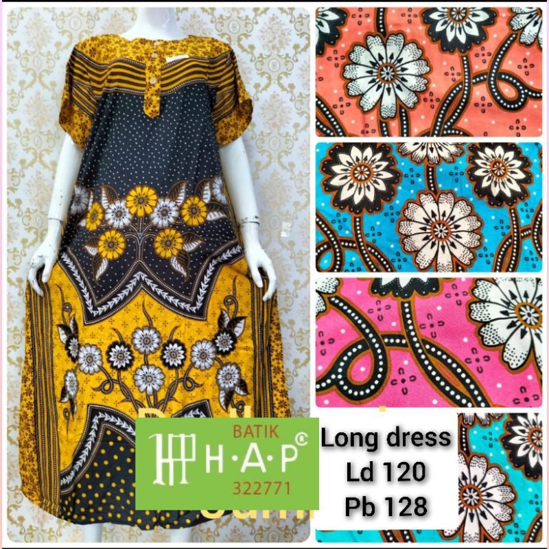 Daster Panjang Lengan Pendek Batik HAP