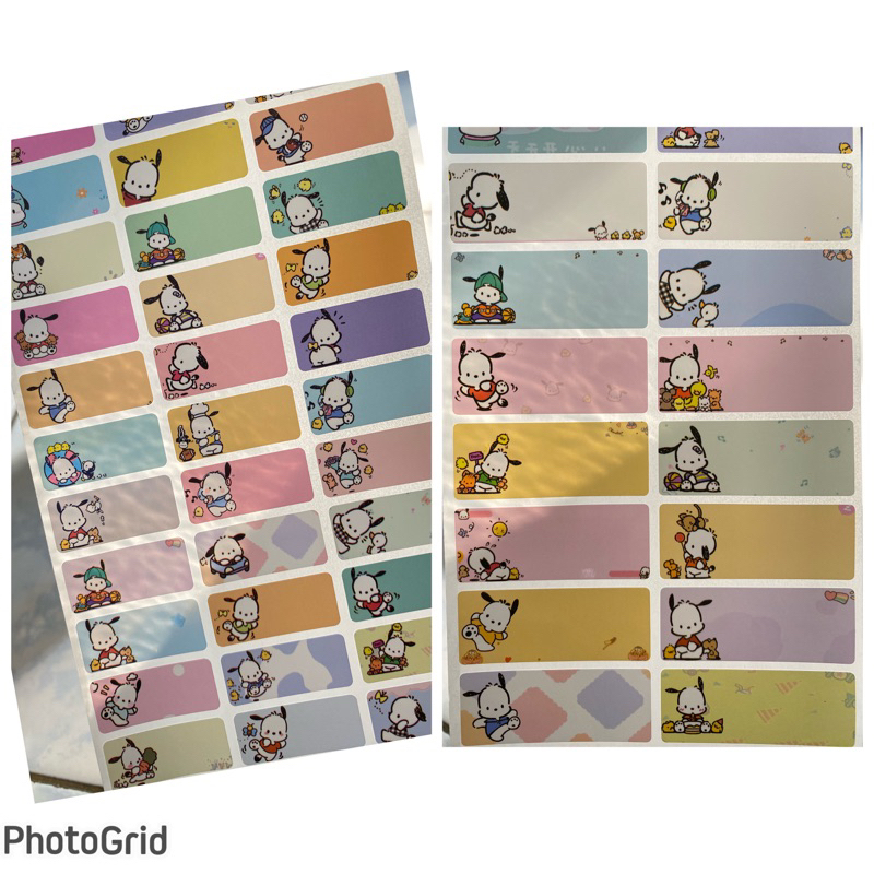 

Label nama Pochacco label nama anti air / waterproof