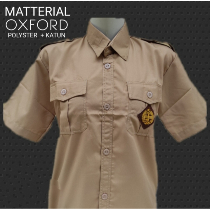 BAJU PRAMUKA LENGAN PENDEK SERAGAM SEKOLAH SMP KAIN OXFORD