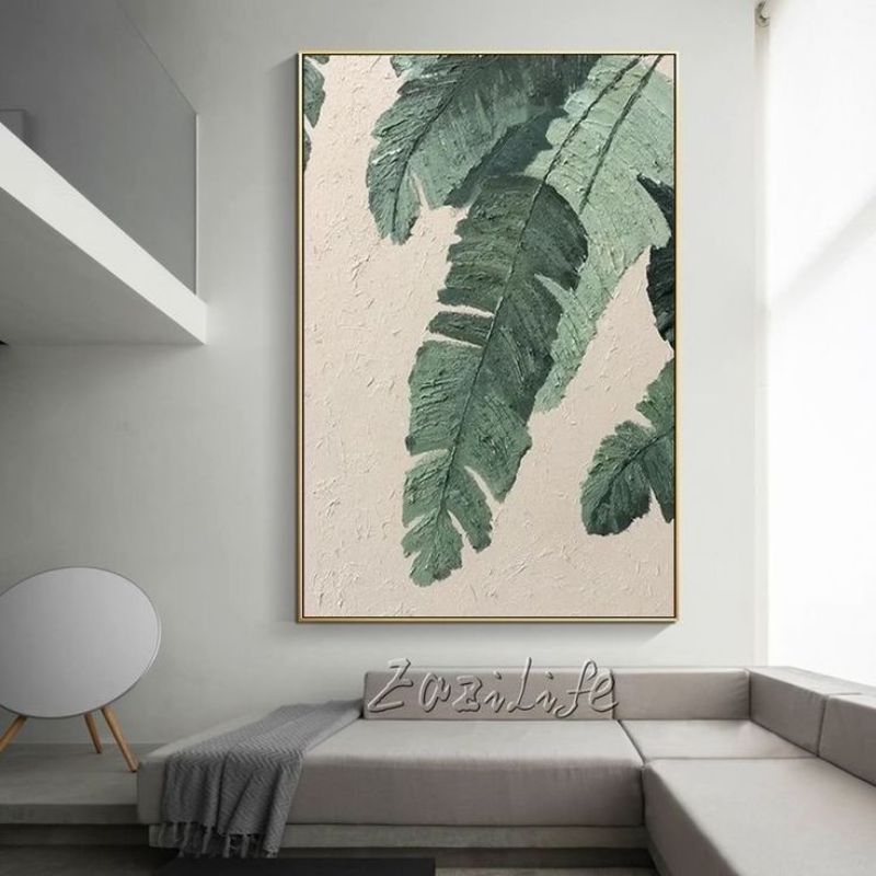 lukisan daun pisang aesthetic dekorasi dinding