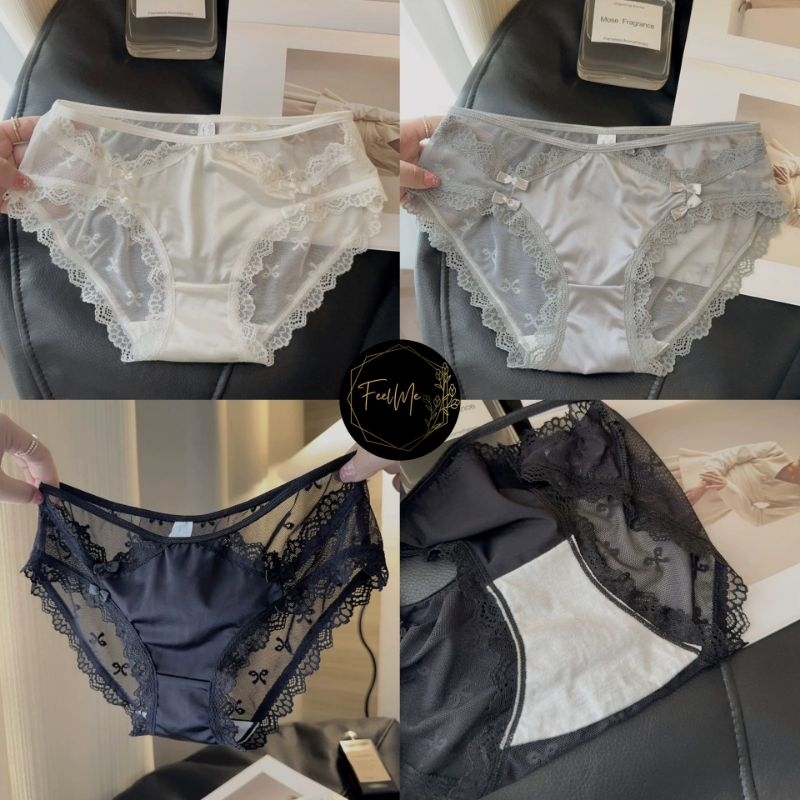 Feelme KK-368 Celana Dalam CD Panties Wanita Satin pita