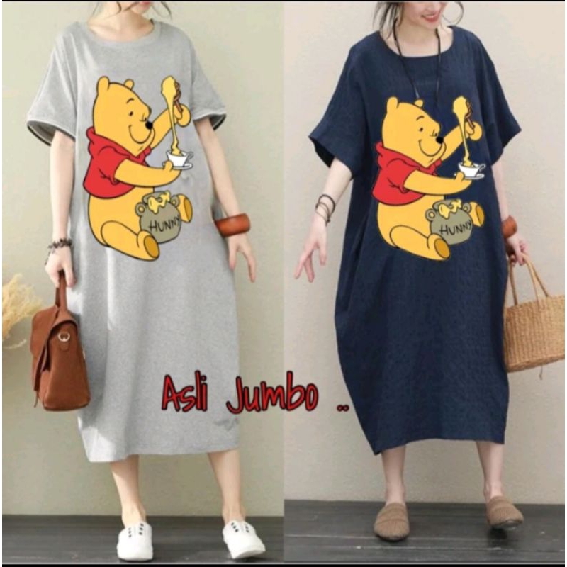 baju wanita - long dress JUMBO HUNNY HUNNY