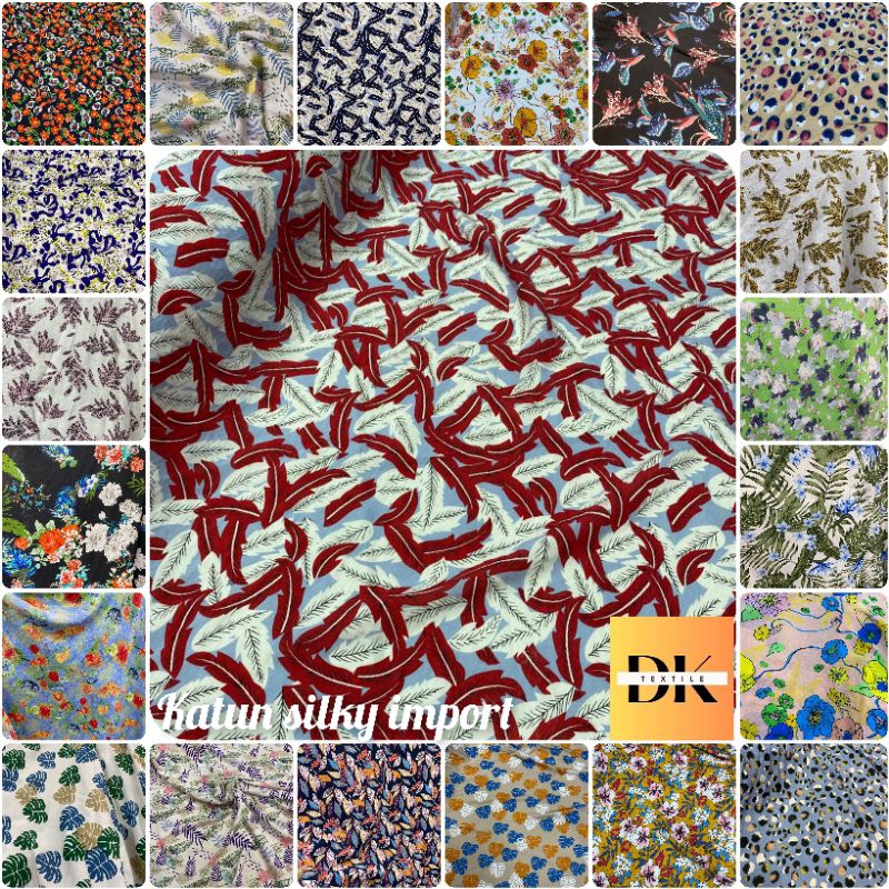 katun silky-kain silky import-bahan silky motif-silky import