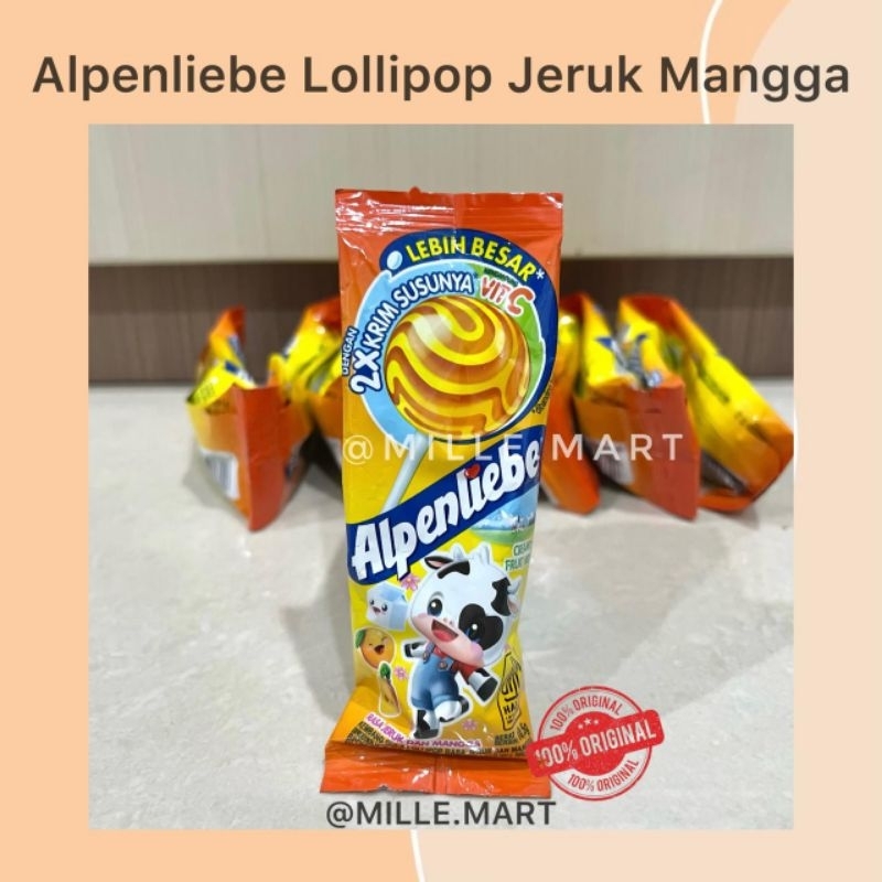 

[Per pcs] ALPENLIEBE LOLLIPOP RASA JERUK MANGGA 10.5GR