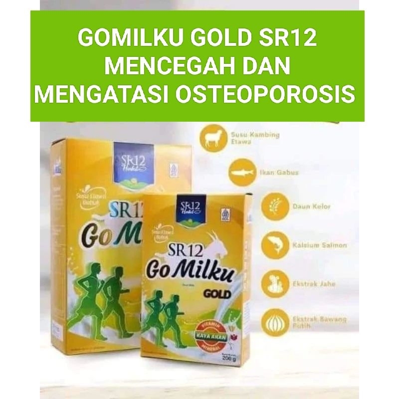 

GO MILKU GOLD SR12 SUSU KAMBING ETAWA PLUS HERBAL UNTUK MENGATASI OSTEOPOROSIS