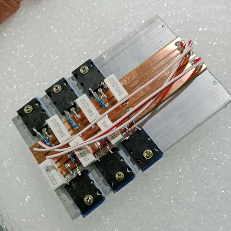 pendingin/Heatsink plus final 3 set transistor TOSHIBA original japan