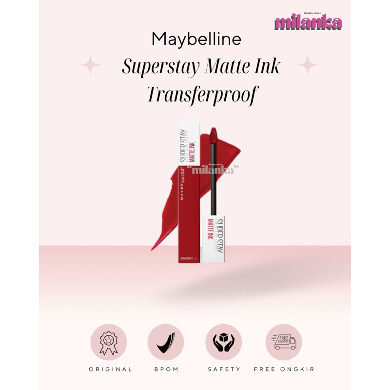Maybelline Superstay Matte Ink Liquid Long Lasting Waterproof Matte Lipcream Lipstik