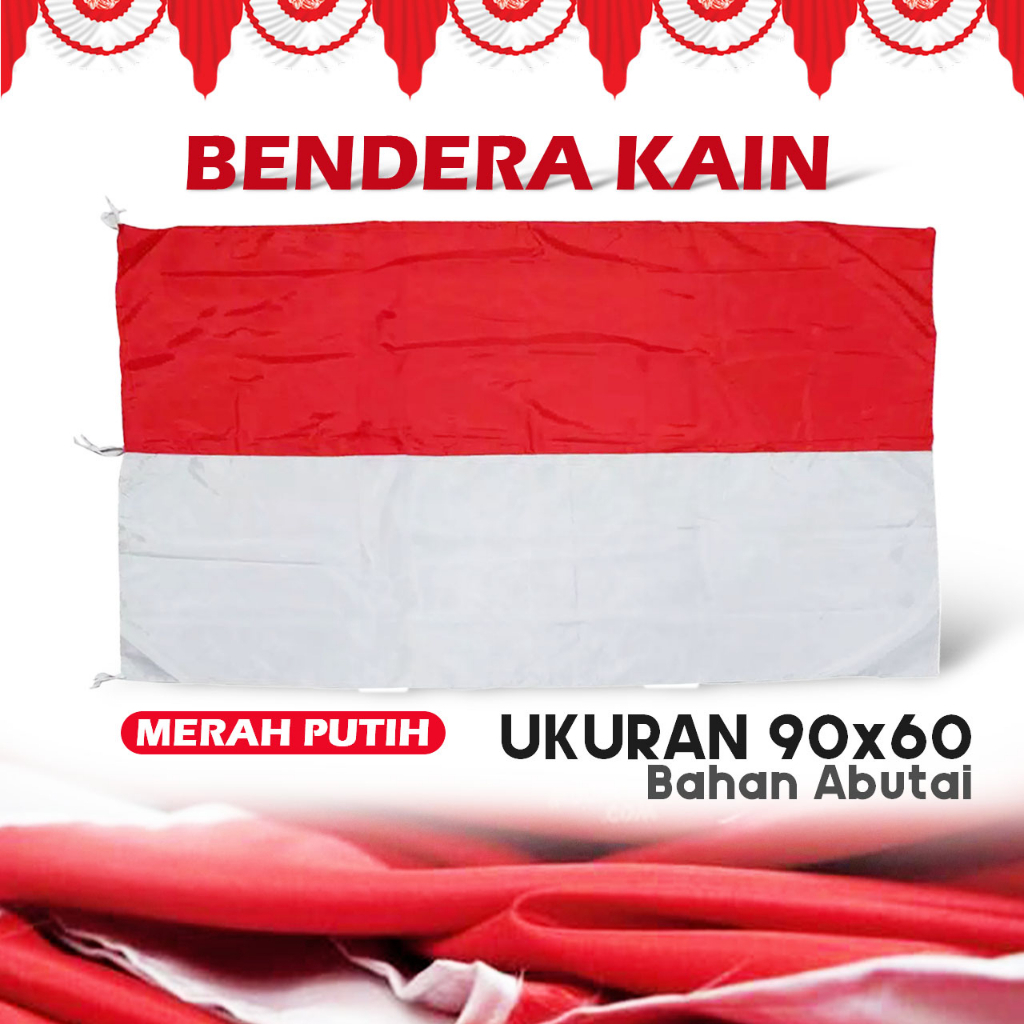 RALALI  Bendera Merah Putih Bendera Indonesia Kain Ukuran 90cm x 60cm