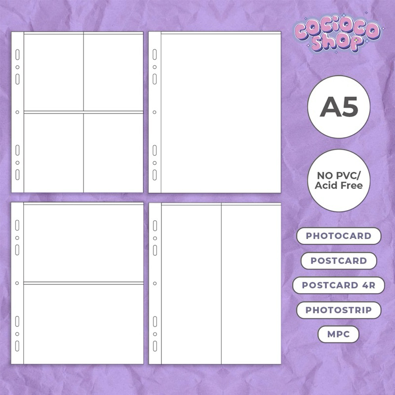 A5 - 4p, 2p, 1p Sleeve Photocard, Postcard, MPC, Photostrip