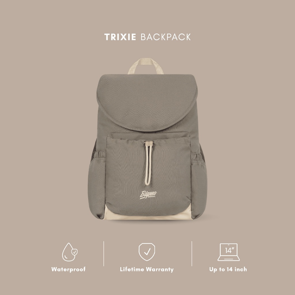 Bigmo Tas Ransel Wanita Water Resistant Water Proof Trixie Grey
