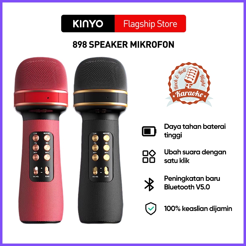 【Produk Termurah Shopee】WS898 Mic Bluetooth Wireless Microphone Karaoke Stereo Sound player/Mikropon