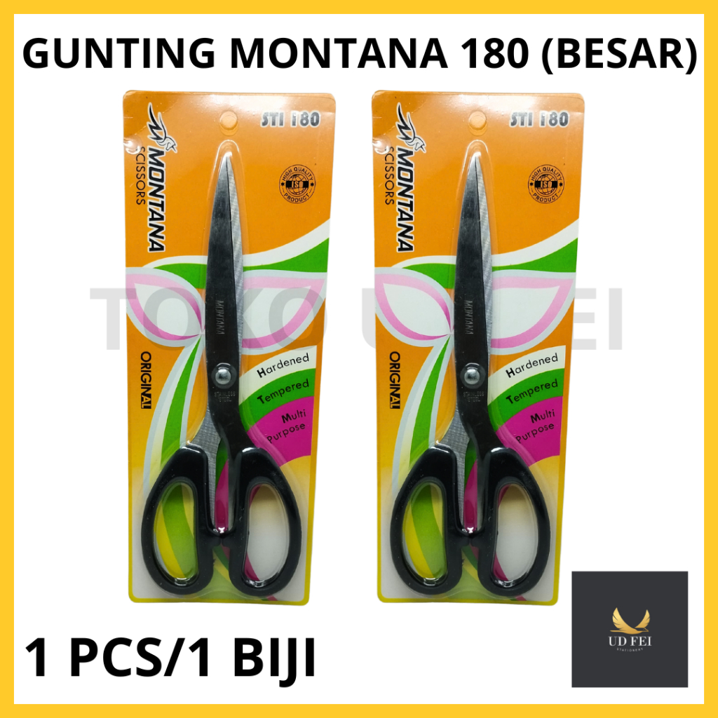 

(1 PCS= 1 biji) gunting montana/ Gunting besar/ Gunting 180/ Gunting Hitam polos