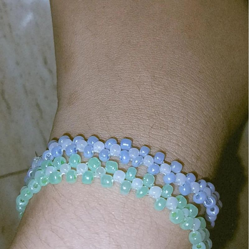 Gelang Manik Manik Aesthetic -Gelang Manik Handmade Dan Custome - Gelang Manik Manik Aesthetic Polos