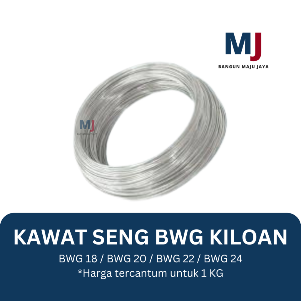 Kawat Seng BWG/Kawat Galvanis/Kawat Ikat/BWG 18/BWG 20/BWG 22/BWG 24/Kawat Roll 1KG