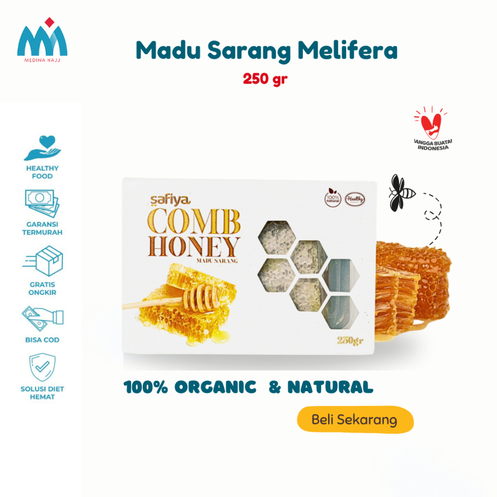 

Madu Sarang Murni Asli Melifera 250 Gram Original Safiya