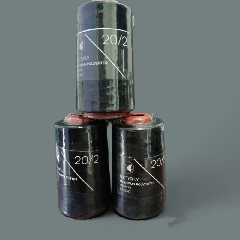 benang jahit jeans 20/2 cap kupu / butterfly asli