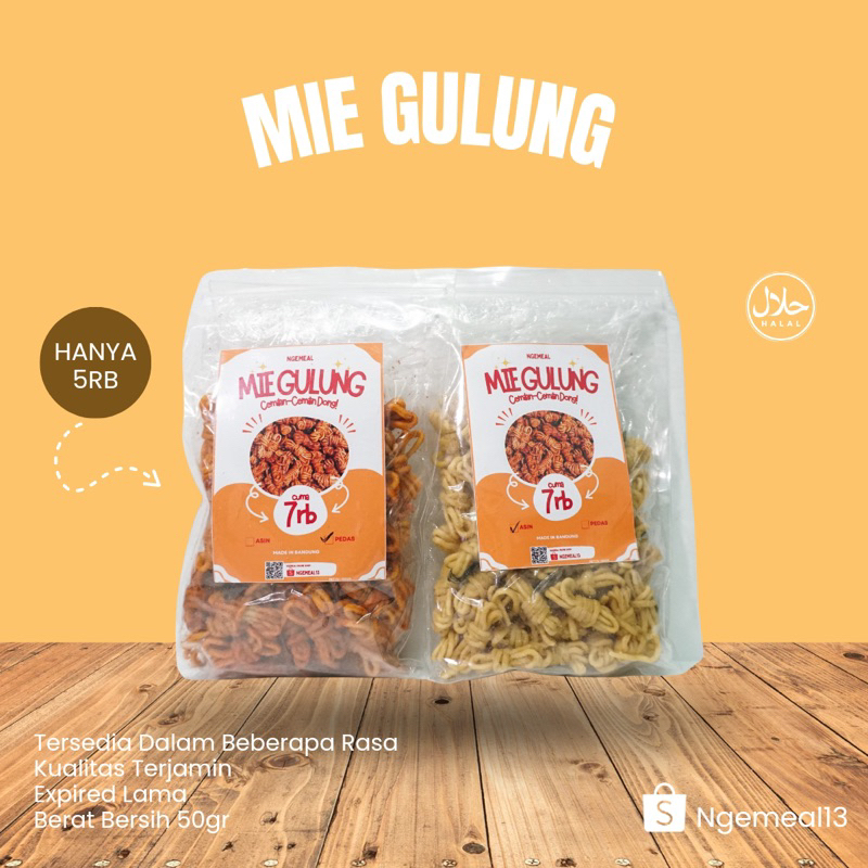 

mie gulung ngemeal | Cemilan Mie gulung | 50GR