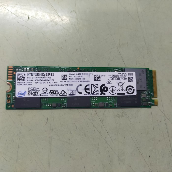 SSD INTEL M.2 NVME 1TB 660P SERIES