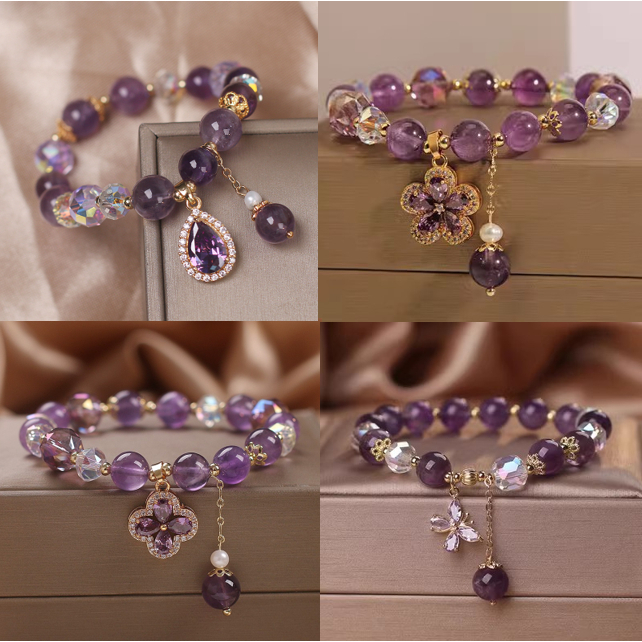 Purple bracelet female - Gelang ungu wanita dengan permata