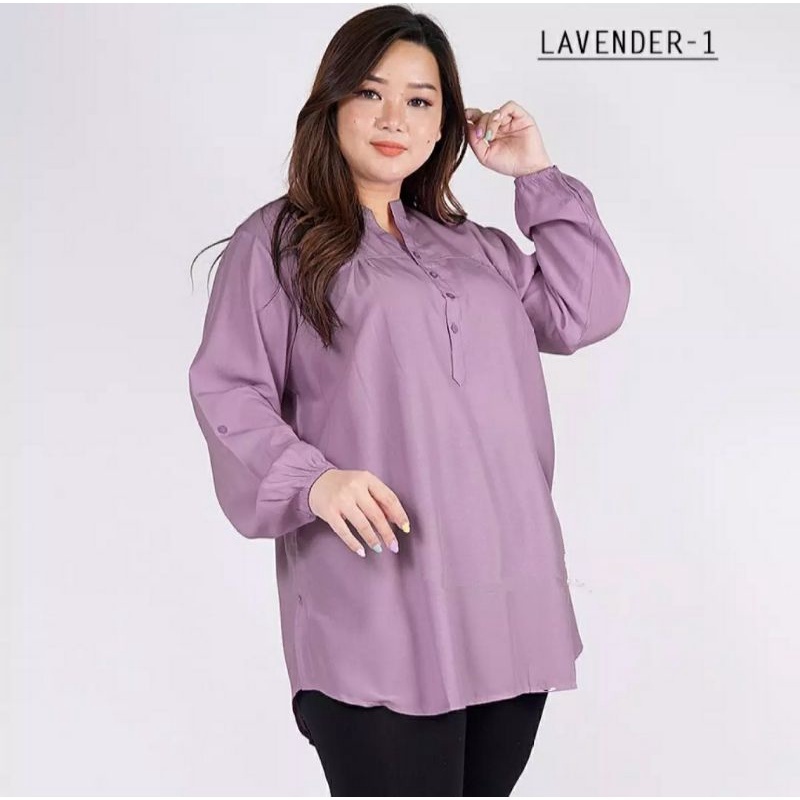Blouse Polos Wanita Kekinian Atasan Kemeja Wanita Kerja Lengan Panjang Formal dan Casual Korean Styl