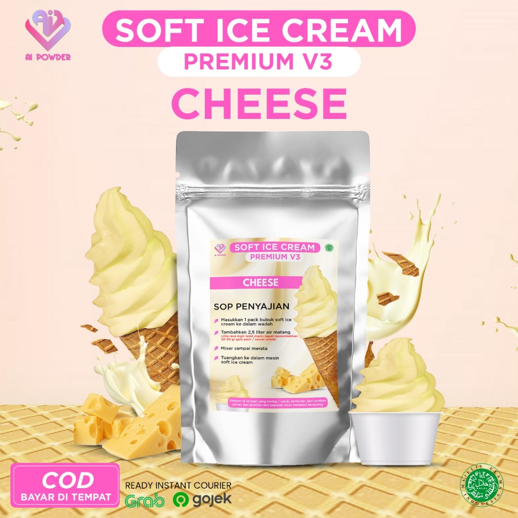 

Cheese Bubuk Soft Es Krim Premium V3 1Kg