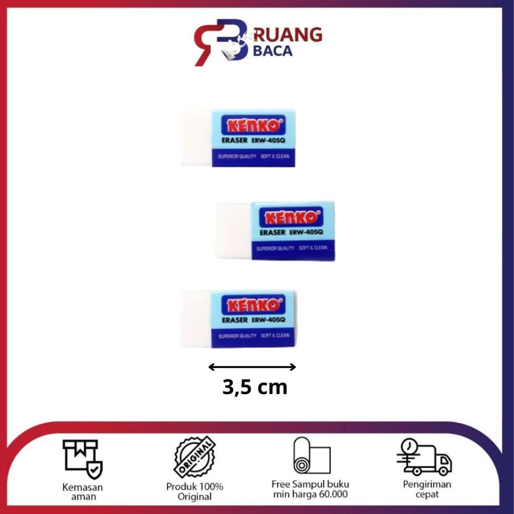 

ERASER ERW-40 SQ WHITE @40 KENKO