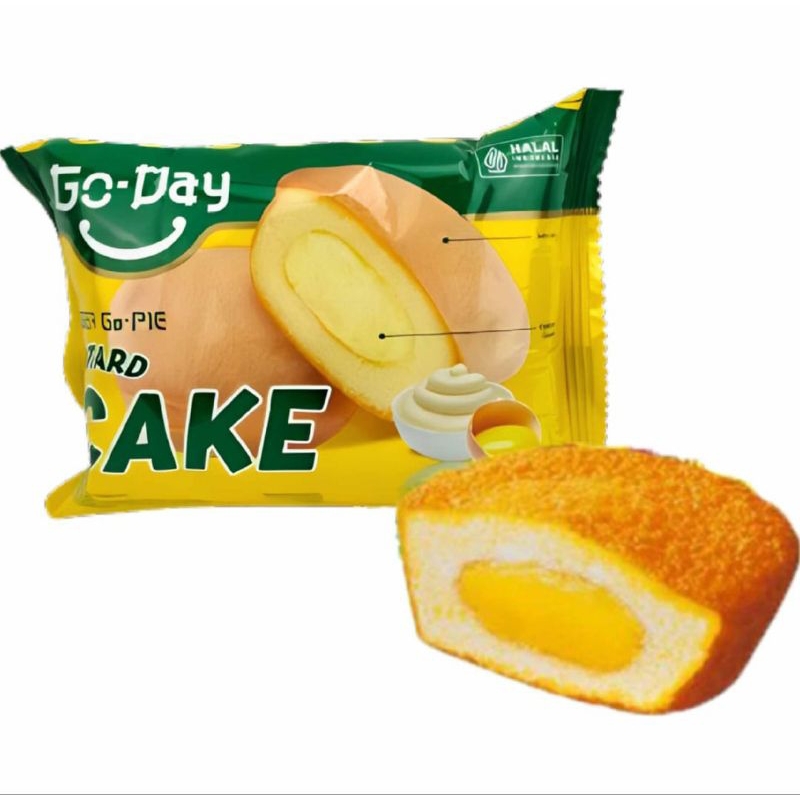 

Go-Day / Custard Soft Cake / Cake Bolu Rasa Custard Cream / 25gr 10 renceng