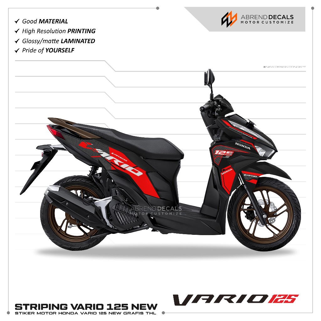 Striping Vario 125 New Grafis Thailand Printing/ Stiker Vario 125 / Stiker Motor Honda Vario Variasi