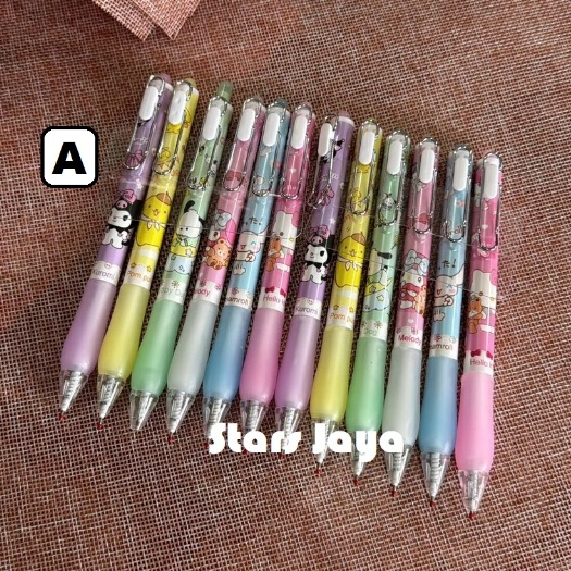 

Ballpoint Sanrio Pack Mix, Pulpen lucu Imut kuromi / cinamon roll / pompurin