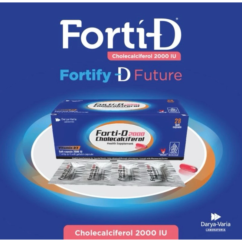 FortiD 2000IU box 28 tablet ( vitamin D3 2000IU )